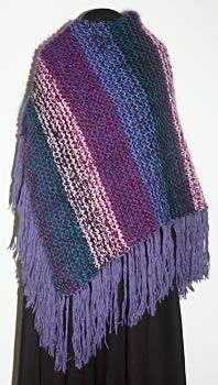 Women's Pancho/Wrap. Hand Knit Llama & Wool.