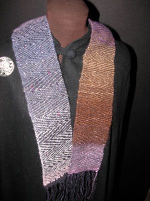 Handwoven Unisex Scarf. French Silk w/Wool.