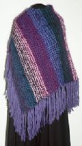 Women's Pancho/Wrap. Hand Knit Llama & Wool.